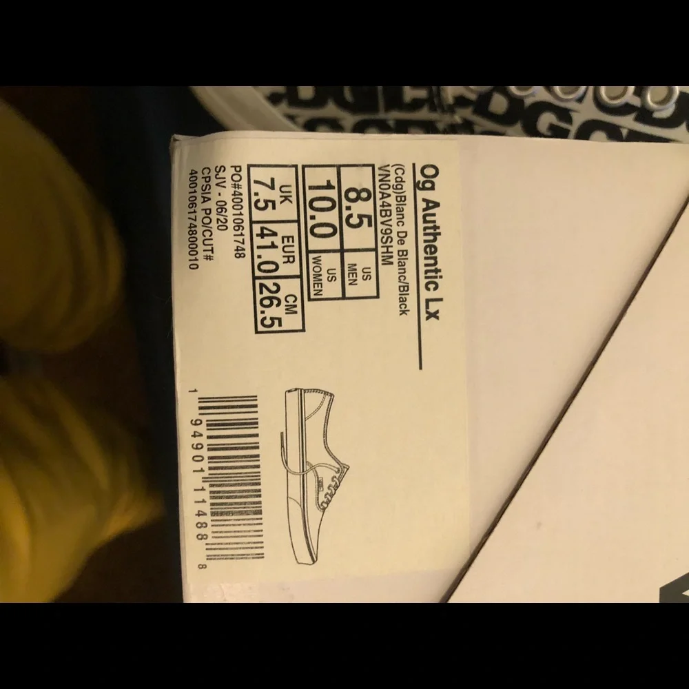 Comme des Garçons x OG Authentic LX ‘CDG Print - Blanc De Blanc’ worn once sz8.5 - Picture 8 of 10